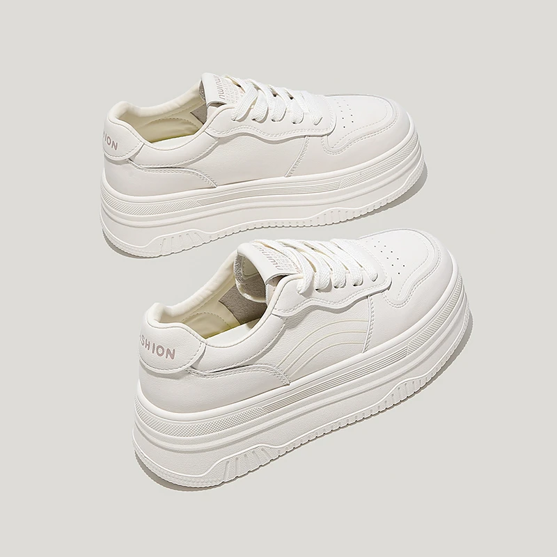 【花本纯】A2025夏季新款真皮休闲小白鞋平底舒适时尚品牌女鞋