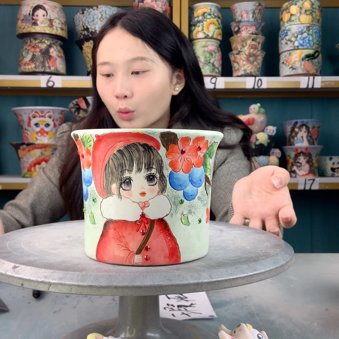 罐景德镇手工瑕疵603