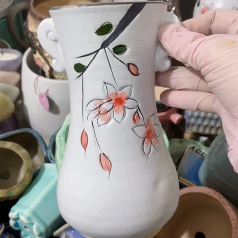 红陶陶瓷多肉花盆