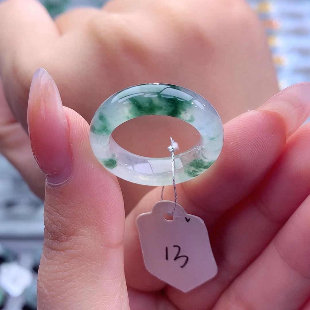 翡翠未镶嵌戒指天然