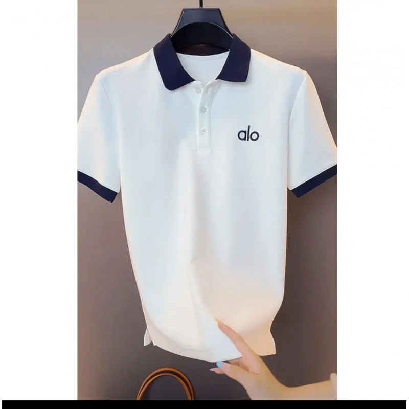 夏季欧货潮牌男士短袖T恤Polo衫字母刺绣撞色休闲半袖体恤NL062