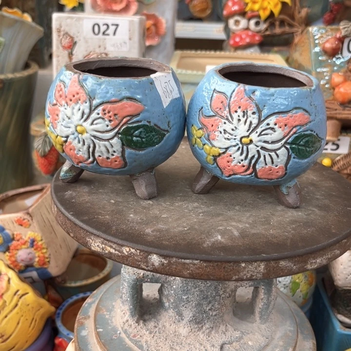 紫砂花盆粗陶材质多肉花盆