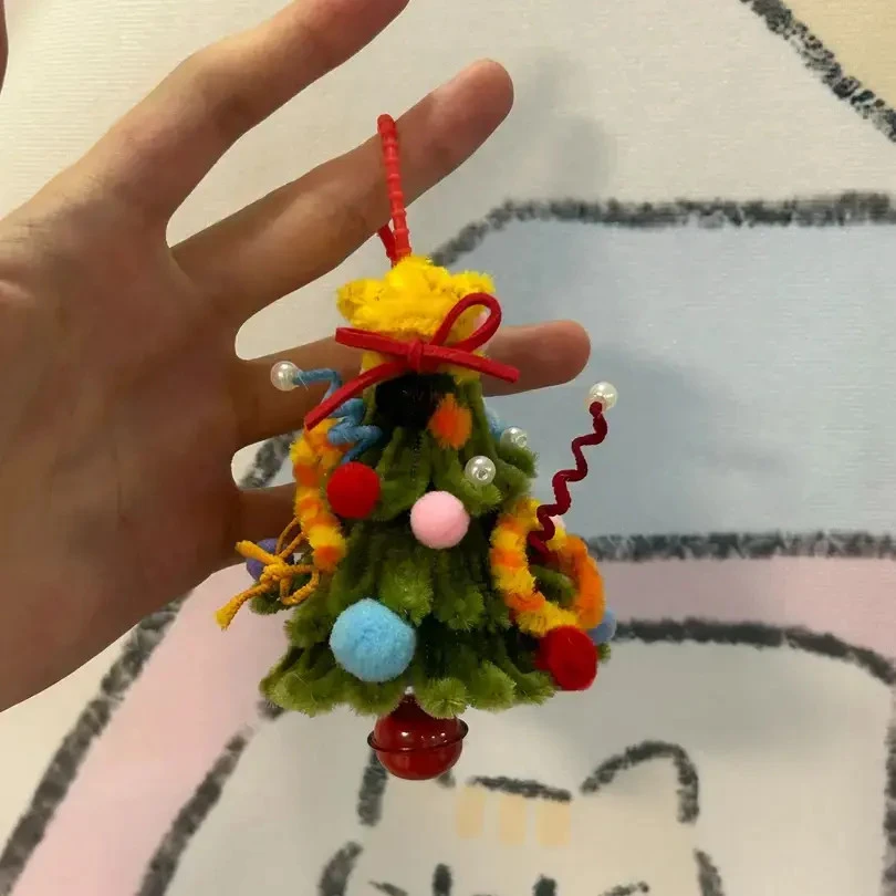 扭扭棒圣诞树手工diy编织材料包圣诞桌面小装饰挂件新年礼物E164