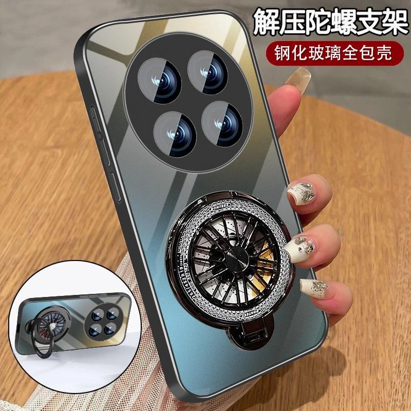 适用荣耀x20手机壳x20se新款华为解压陀螺支架Honor钢化玻璃创意