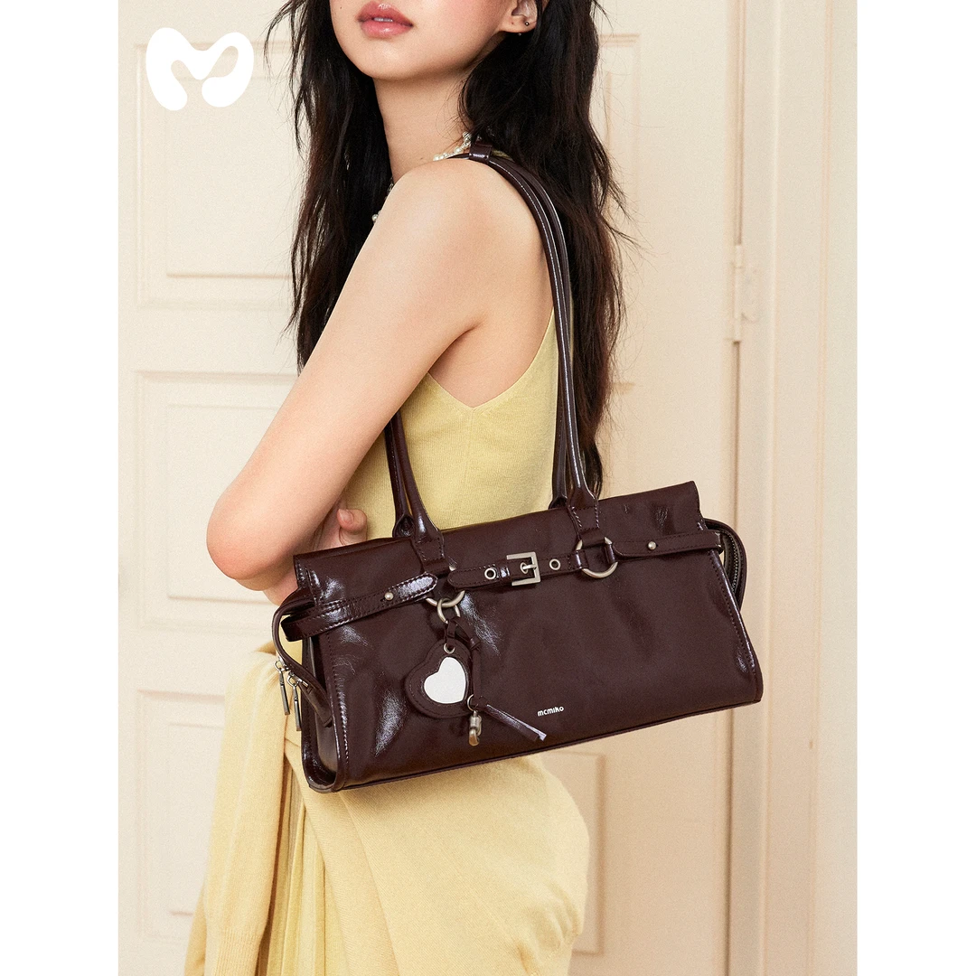 麦米可Mcmiko【芭蕾千金】原创复古小众腋下牛皮包法棍包女25秋冬