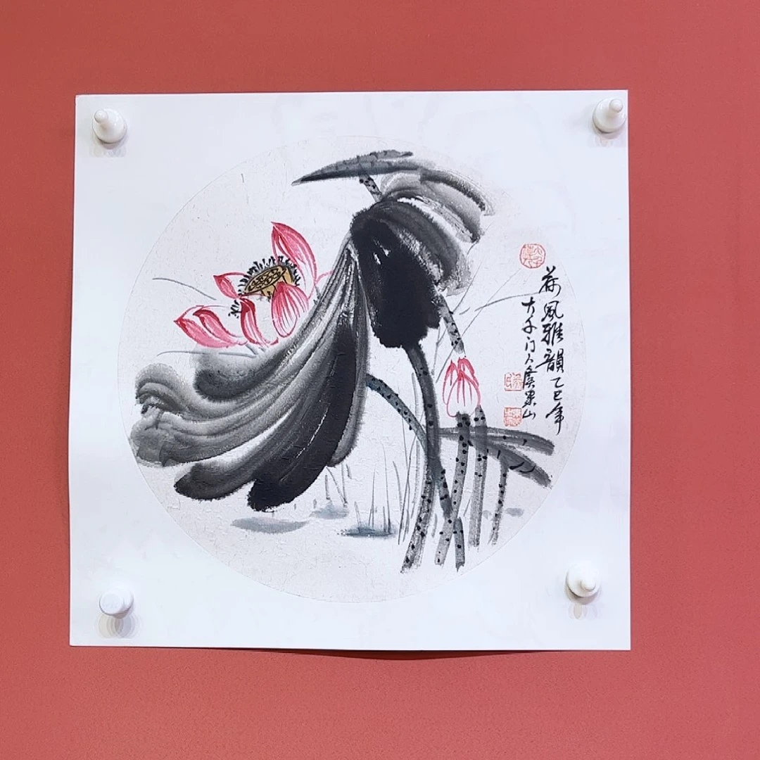 国画侯果山老师亲笔手绘作品朵