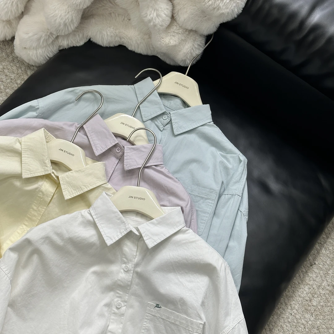 【锦衣鹊羽】6088水洗棉感春夏款刺绣款森女系舒适衬衫