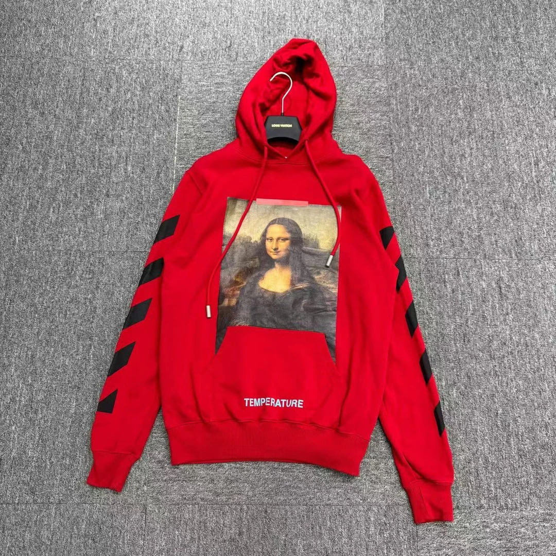 99新 maje off white 蒙娜丽莎油画连帽卫衣/xxs码/18257