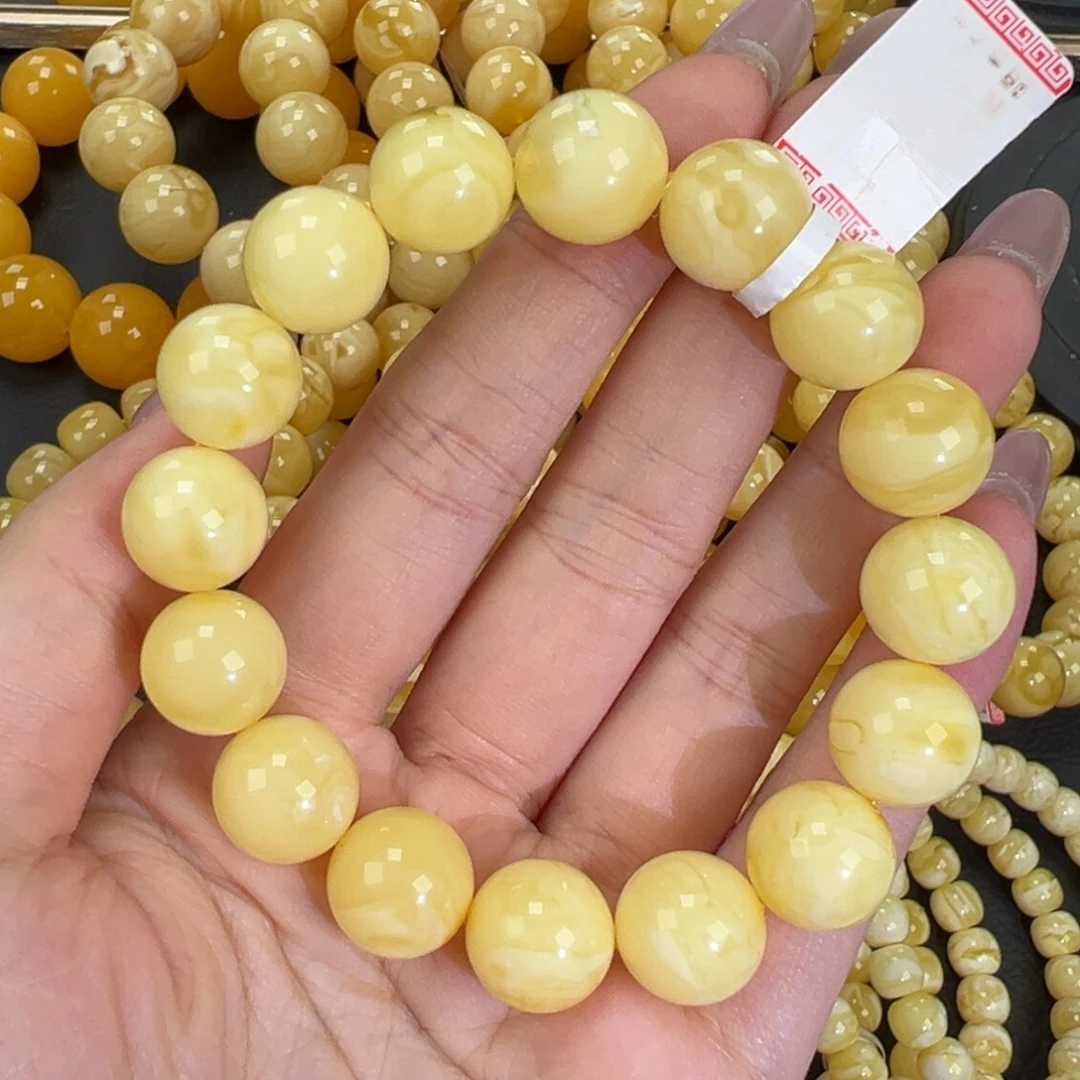琥珀未镶嵌手链21白蜡