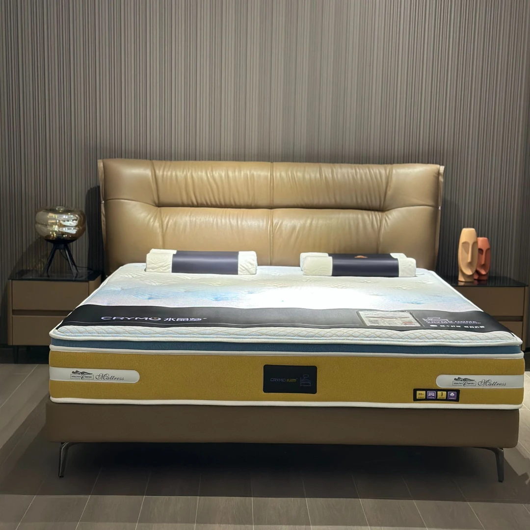 【问景】笑口常开全青皮式意式轻奢主卧大床高端婚床儿童床头层牛皮