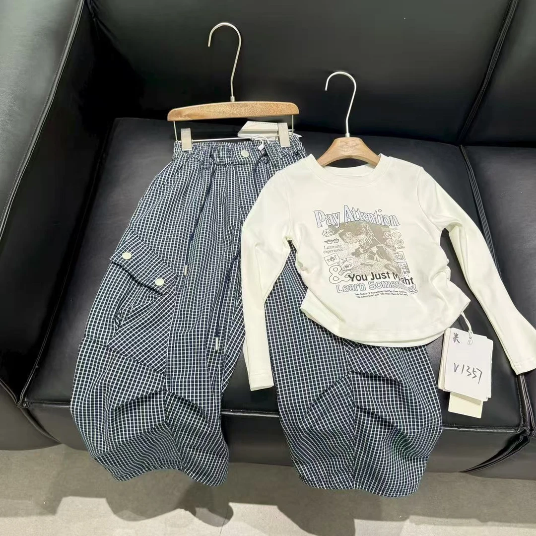 【2025秋季新款】韩版儿童潮流休闲款长袖T恤V1357