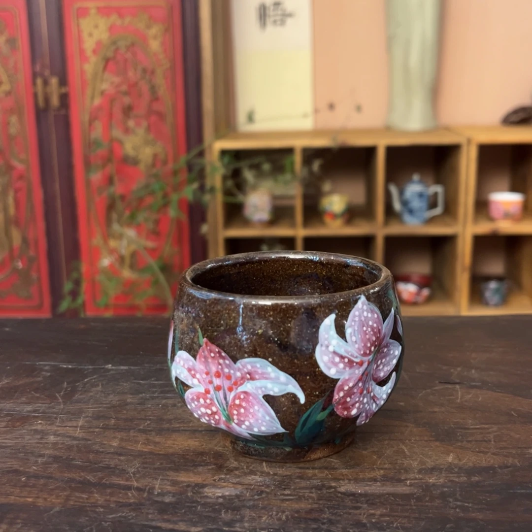 柴烧手工手绘陶瓷