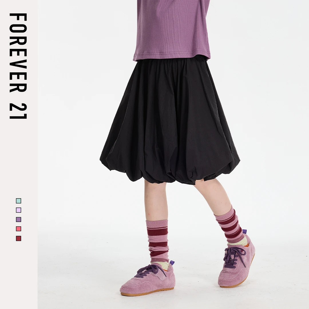 Forever 21女童花苞裙子秋季2025新款女孩休闲蓬蓬裙裤儿童半身裙