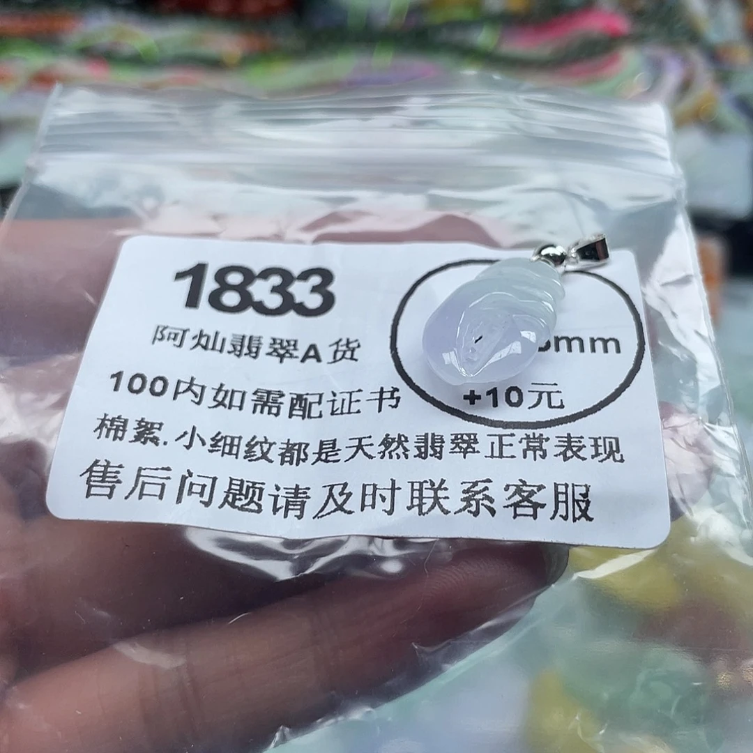 翡翠未镶嵌吊坠(赠链)