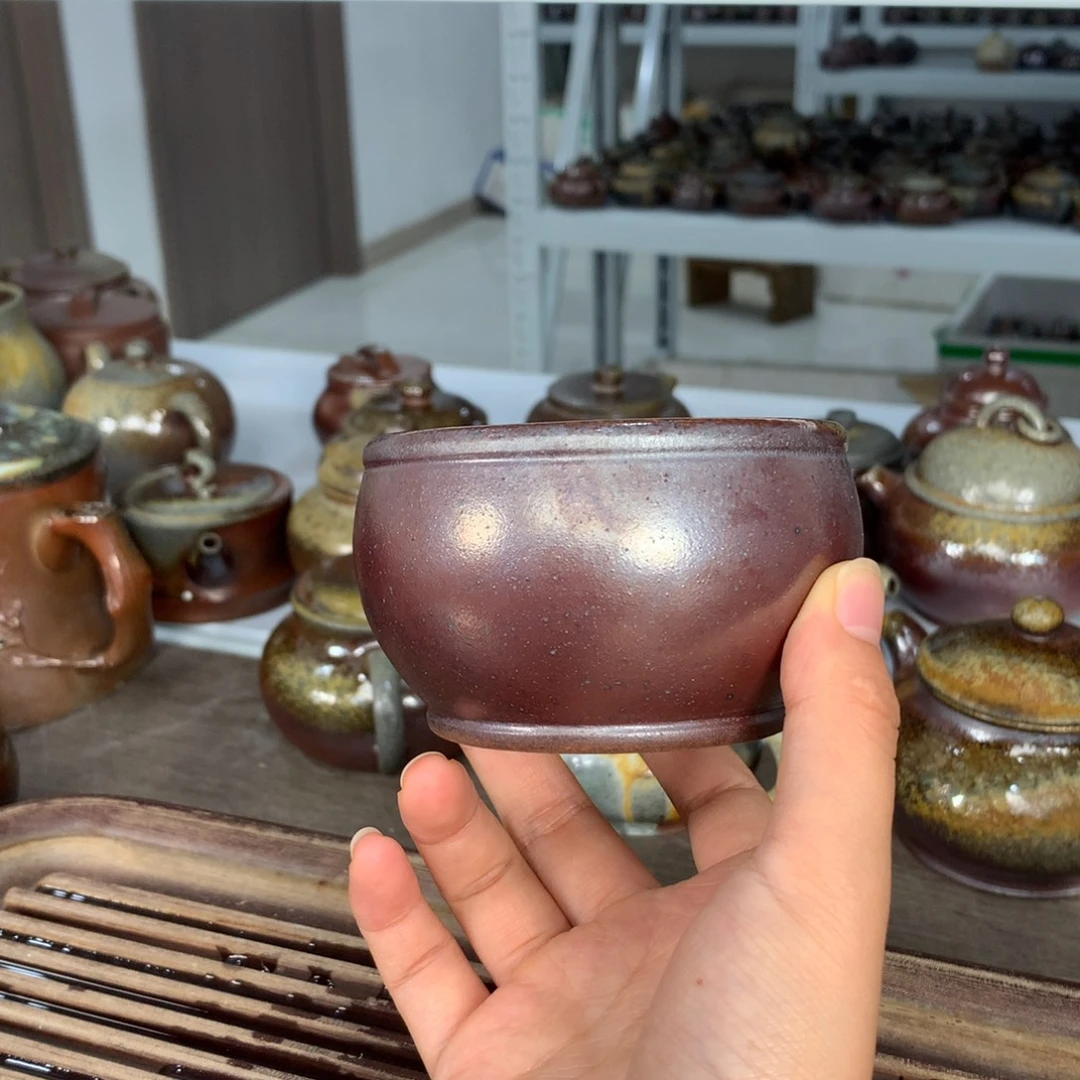 茶壶紫砂纯自然柴烧