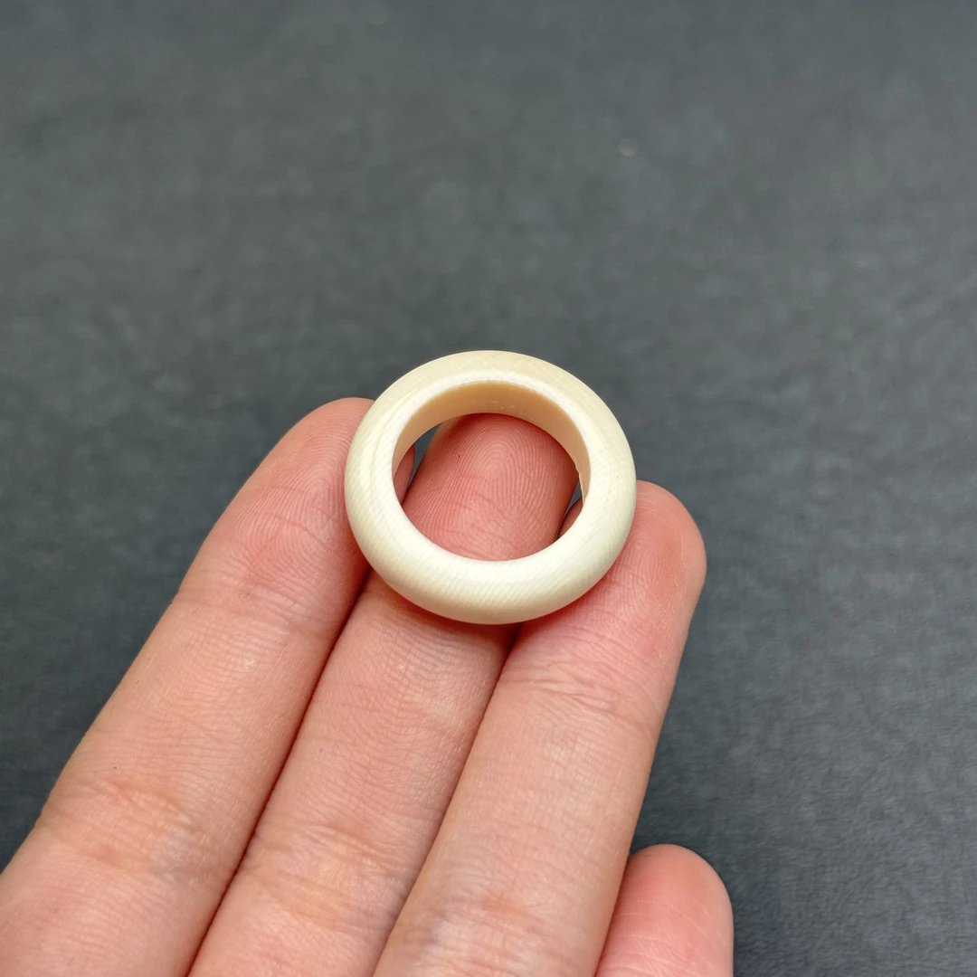 S2884天然猛犸牙 扳指 17.7*6.8mm支持鉴定 假一罚四