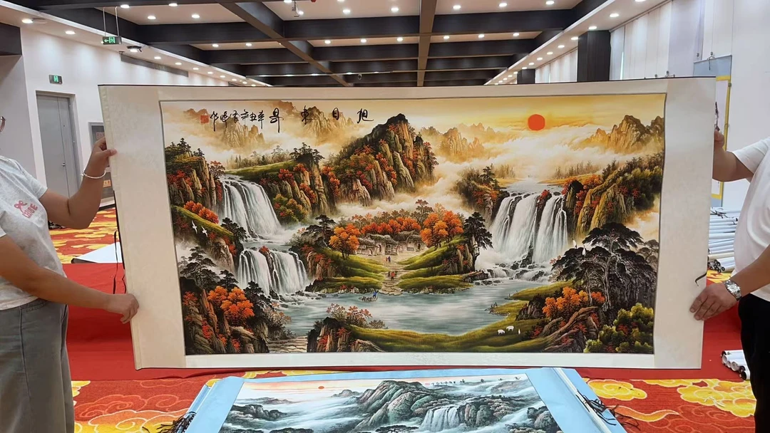 2国画装饰挂画卷轴高档锦绫已装裱大六尺（11）