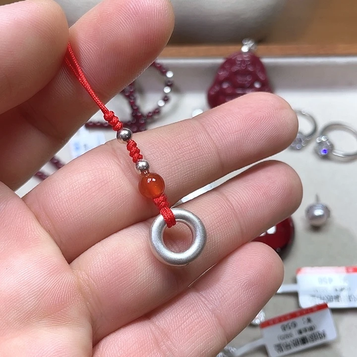 坠链均925银珐琅手机挂件