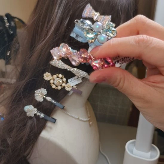 皮质铁合金噗噗噗噗发夹2个