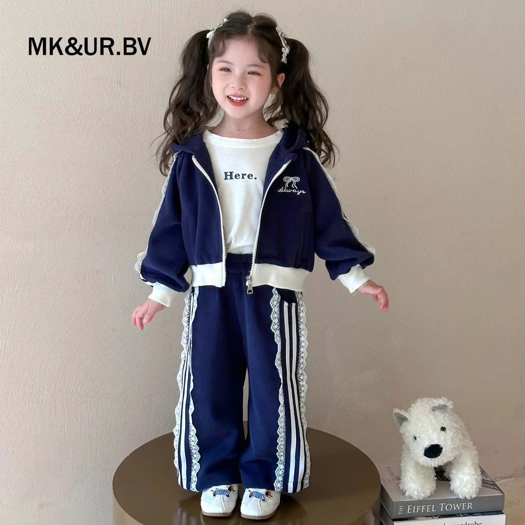 女童秋装套装2025新款时髦洋气儿童衣服宝宝潮酷痞帅童装