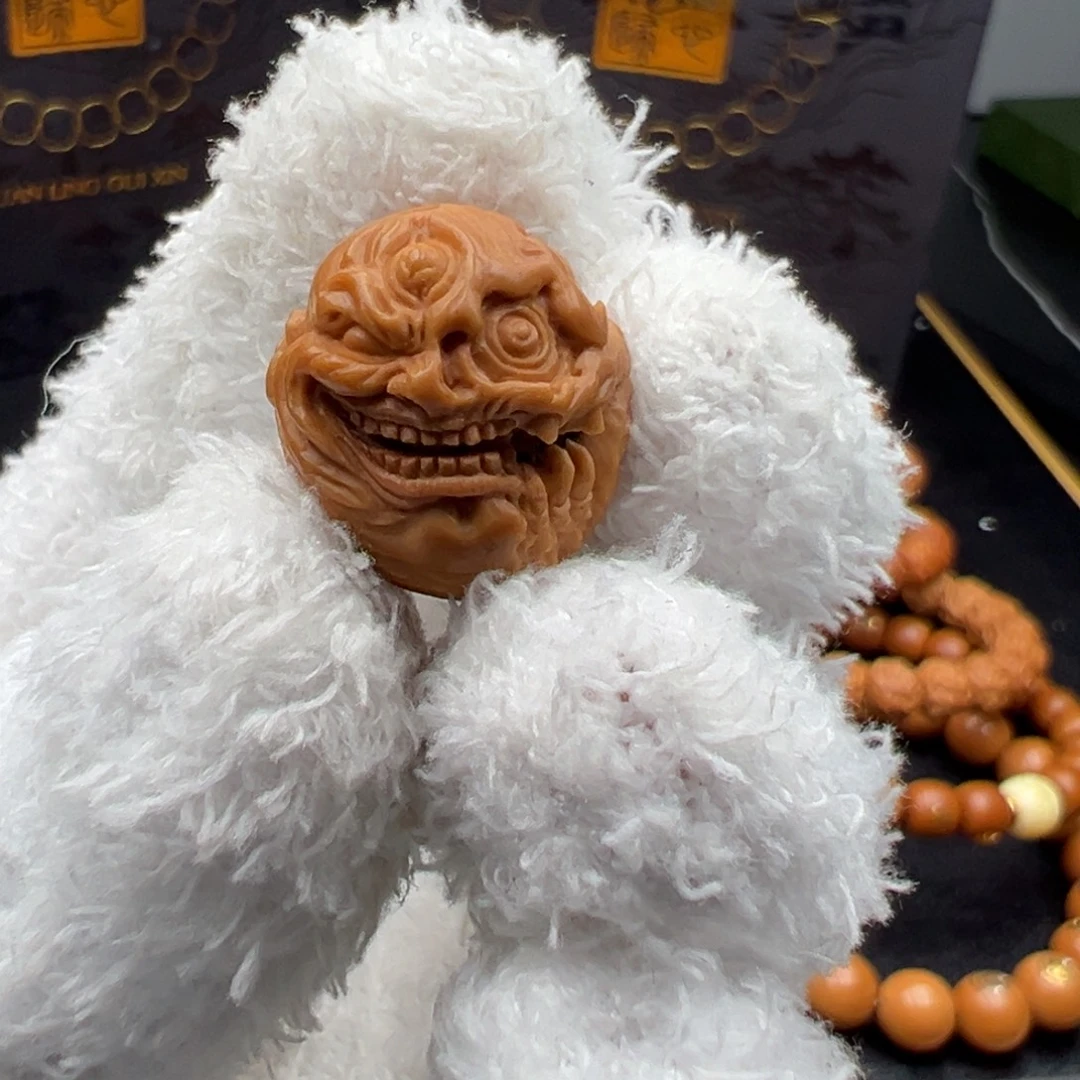 猴头核桃吊坠谢辉鬼目一个，带证书