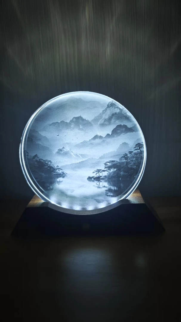 水晶玻璃画照片内雕私人定制生日纪念日情人节520创意礼物礼品