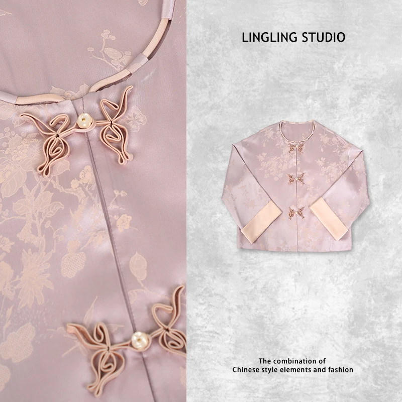 【紫霞】新中式日常气质休闲时尚外套YSJ24FW014T