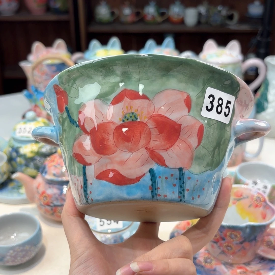 景德镇手绘高温釉下彩陶瓷茶具