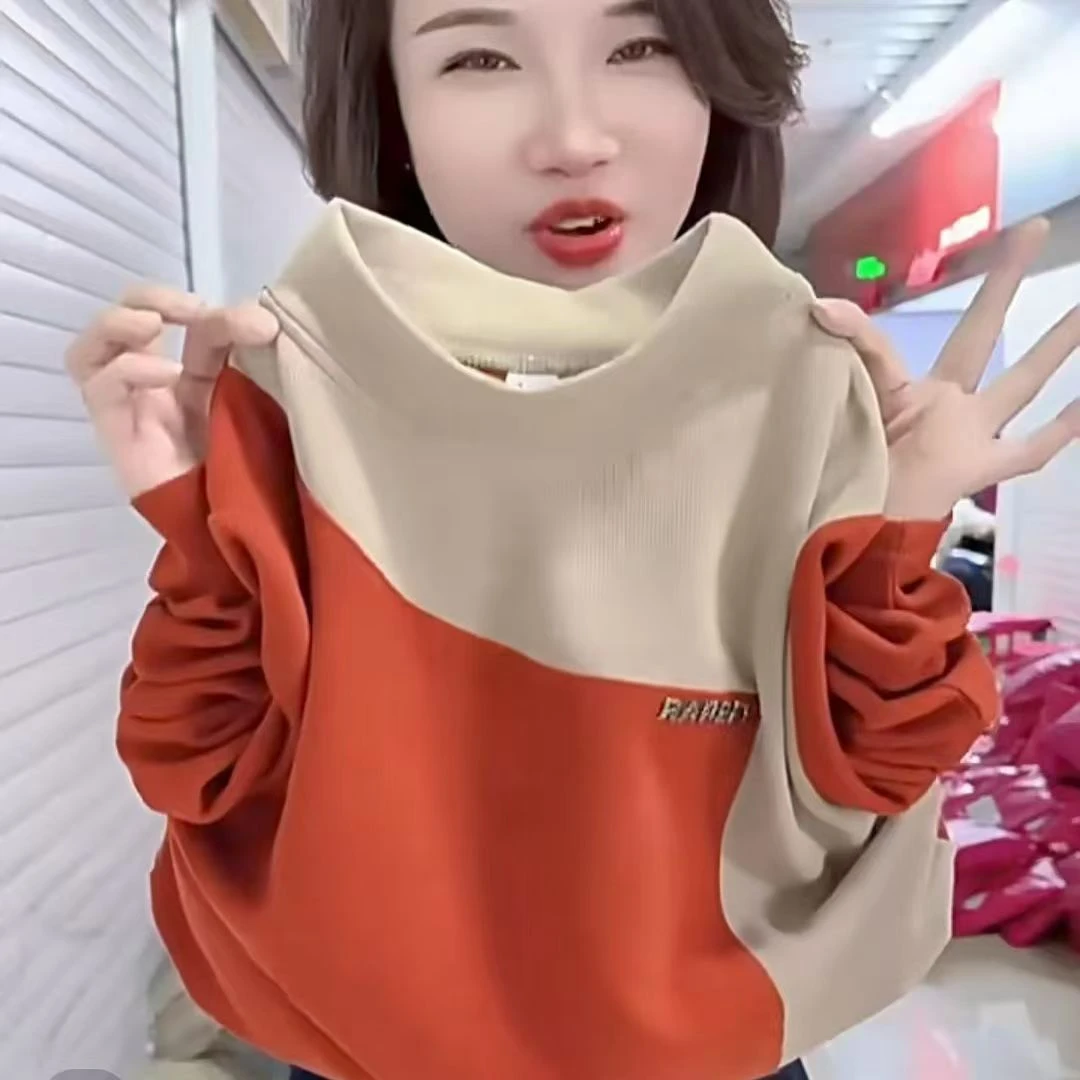 德绒加厚半高领中年女士长袖T恤时尚妈妈韩版打底衫修身新款百搭