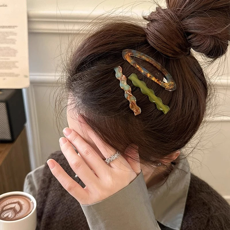 3个装！韩国复古醋酸发夹边夹侧边刘海夹女2025新款bb发卡头饰发饰