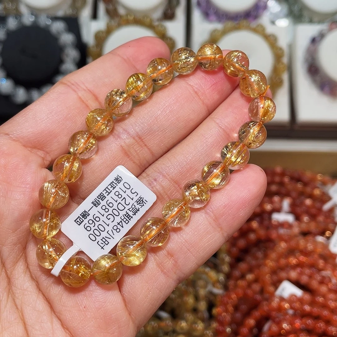 未镶嵌发晶手链烟花钛晶8.3mm