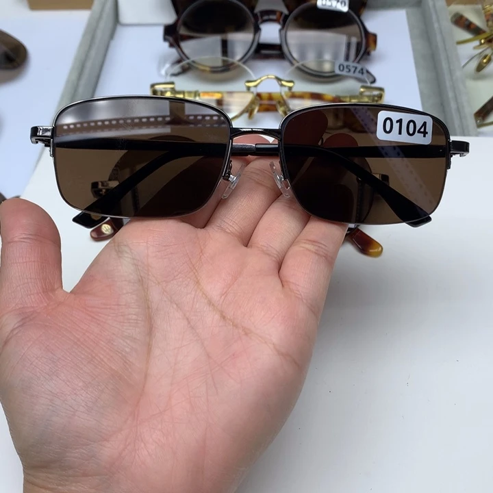 一体款半框茶水晶0104