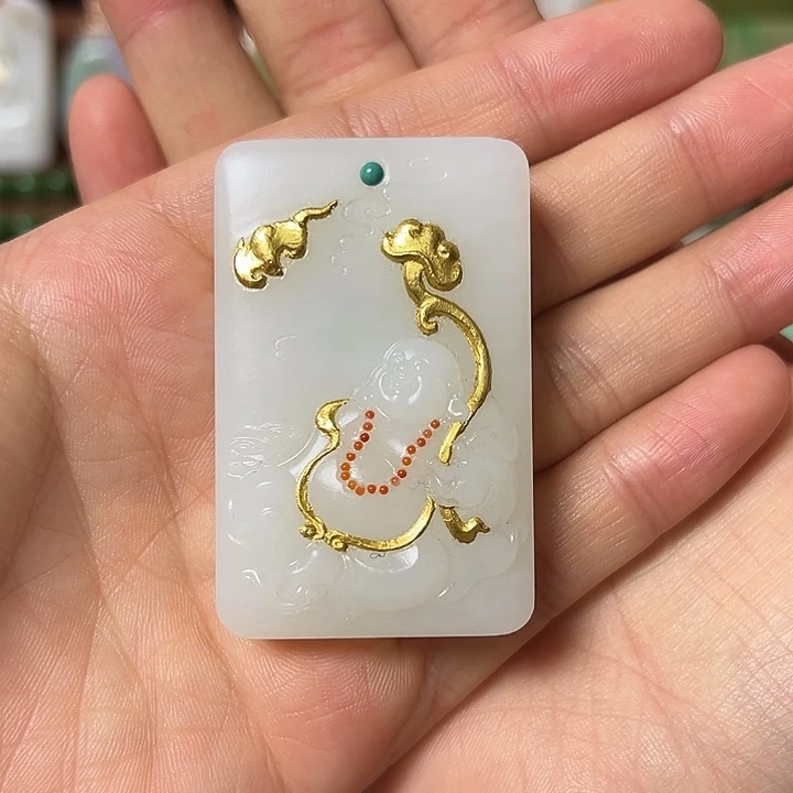 颈饰未镶嵌和田玉欢**福漂亮漂亮漂亮漂亮