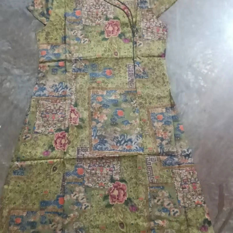 2-812-32（绿红）新款时尚连衣裙