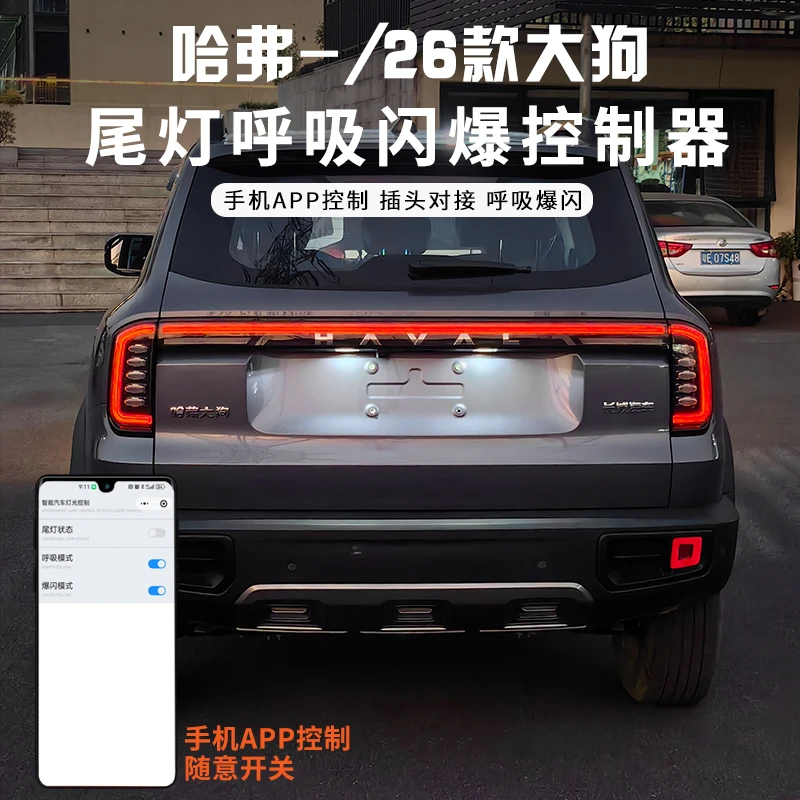 哈弗大狗2426款大狗尾灯呼吸刹车爆闪控制器无损对插模块三代H6