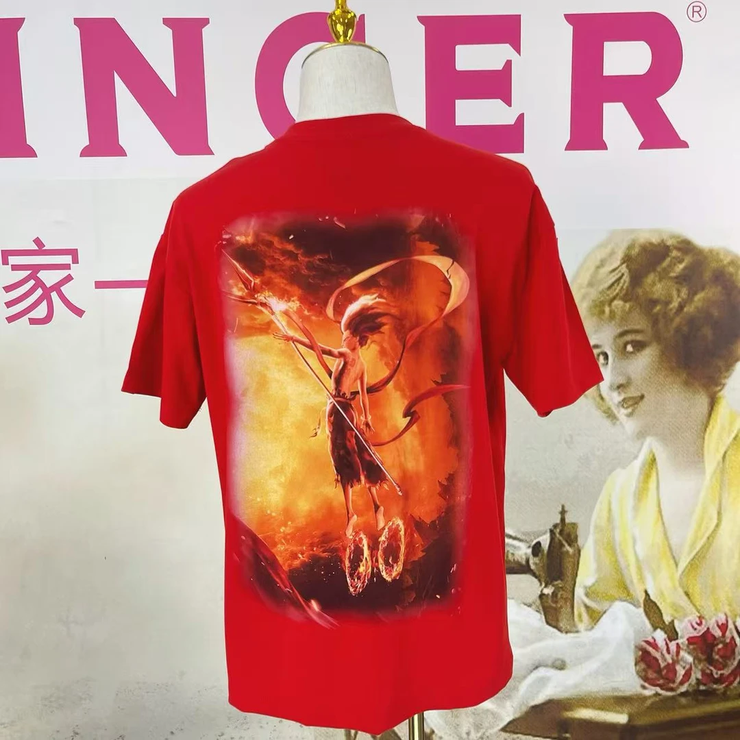 哪吒闹海高品质男女纯棉短袖春夏休闲宽松百搭流行印花圆领T恤2