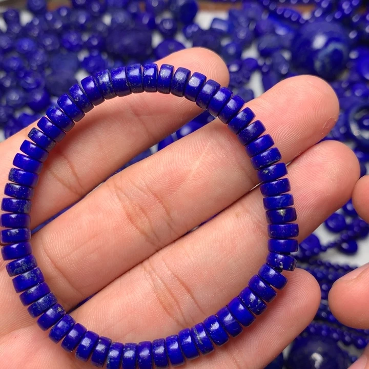 青金石未镶嵌6*3药片手串