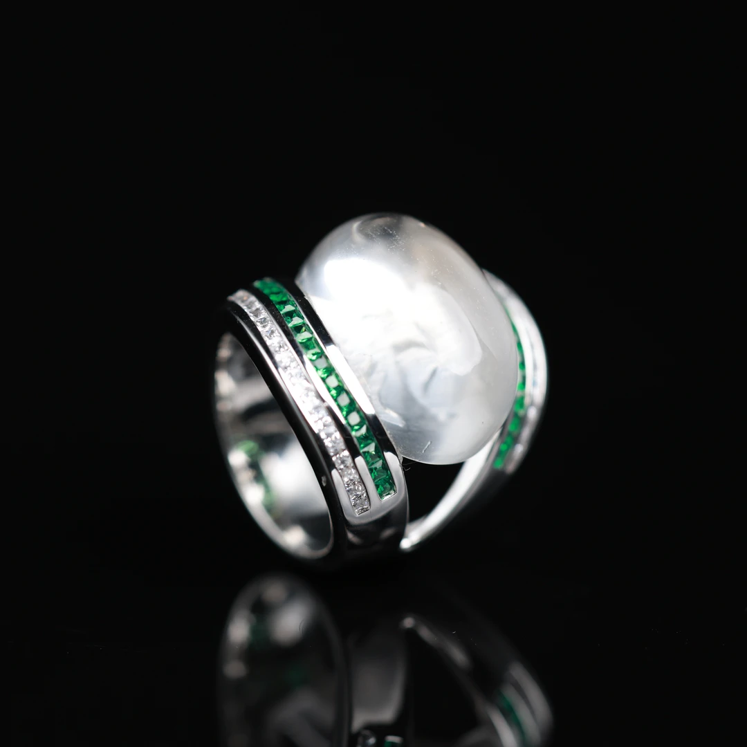 本真 |白雪公主 | 严选精品高段位白水晶s925银饰戒指（备注圈口）