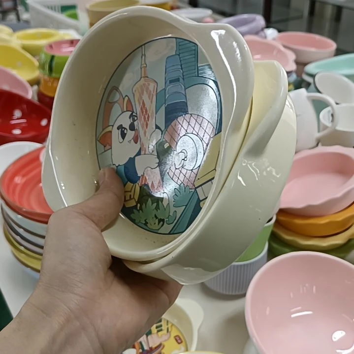 瓷直播间福利陶瓷 双耳碗2个随机