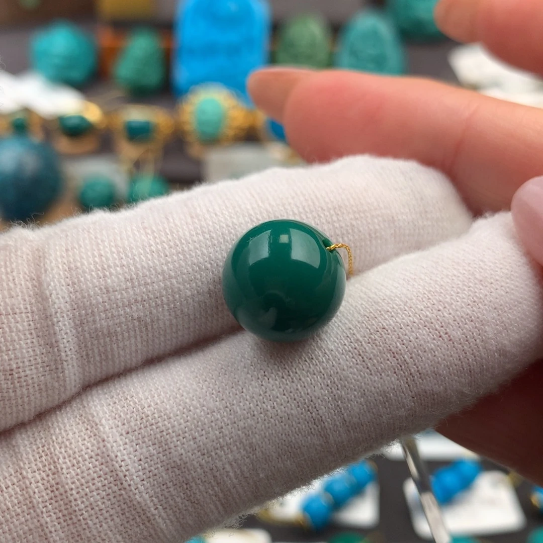 绿松石未镶嵌发饰12.2mm