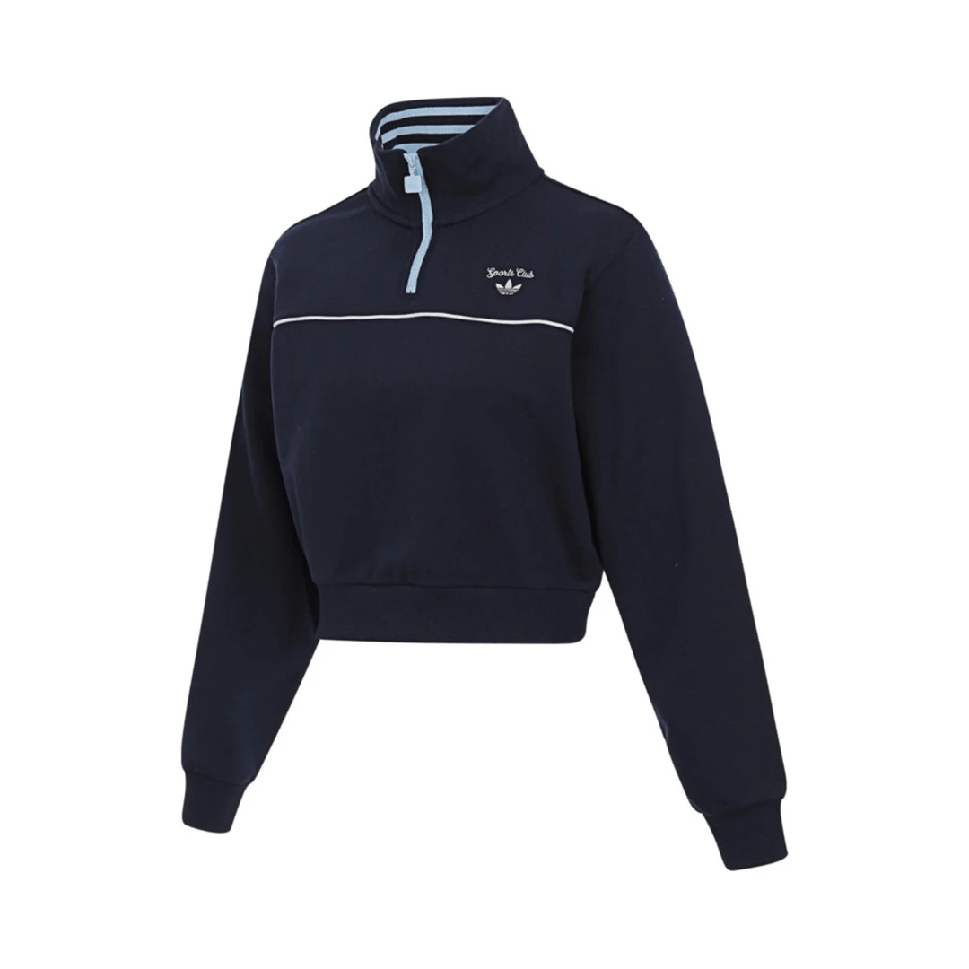 adidas Originals阿迪三叶草2025女子CC ZIP CREW针织卫衣JM8013