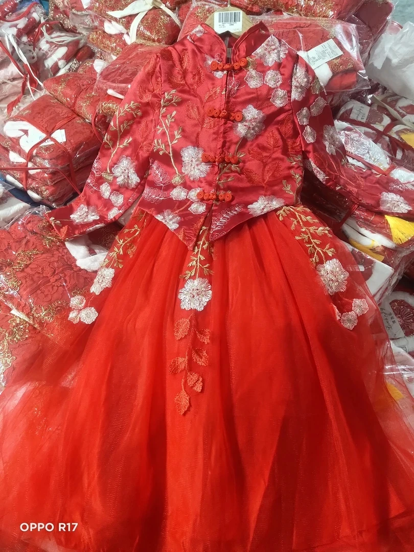 088背后蝴蝶结年服两件套裙子