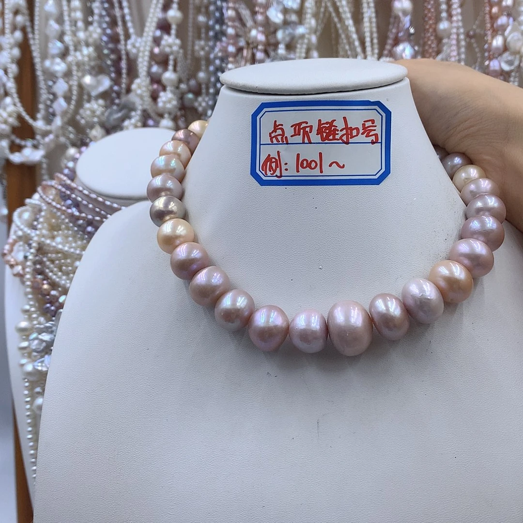 银S925镶嵌项链耳饰淡水珍珠