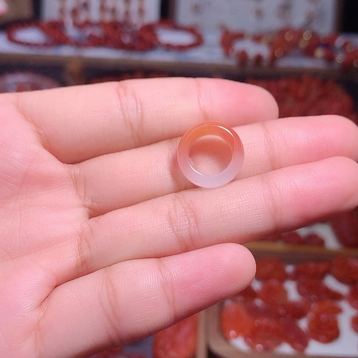 南红玛瑙足银镶嵌南红跑环