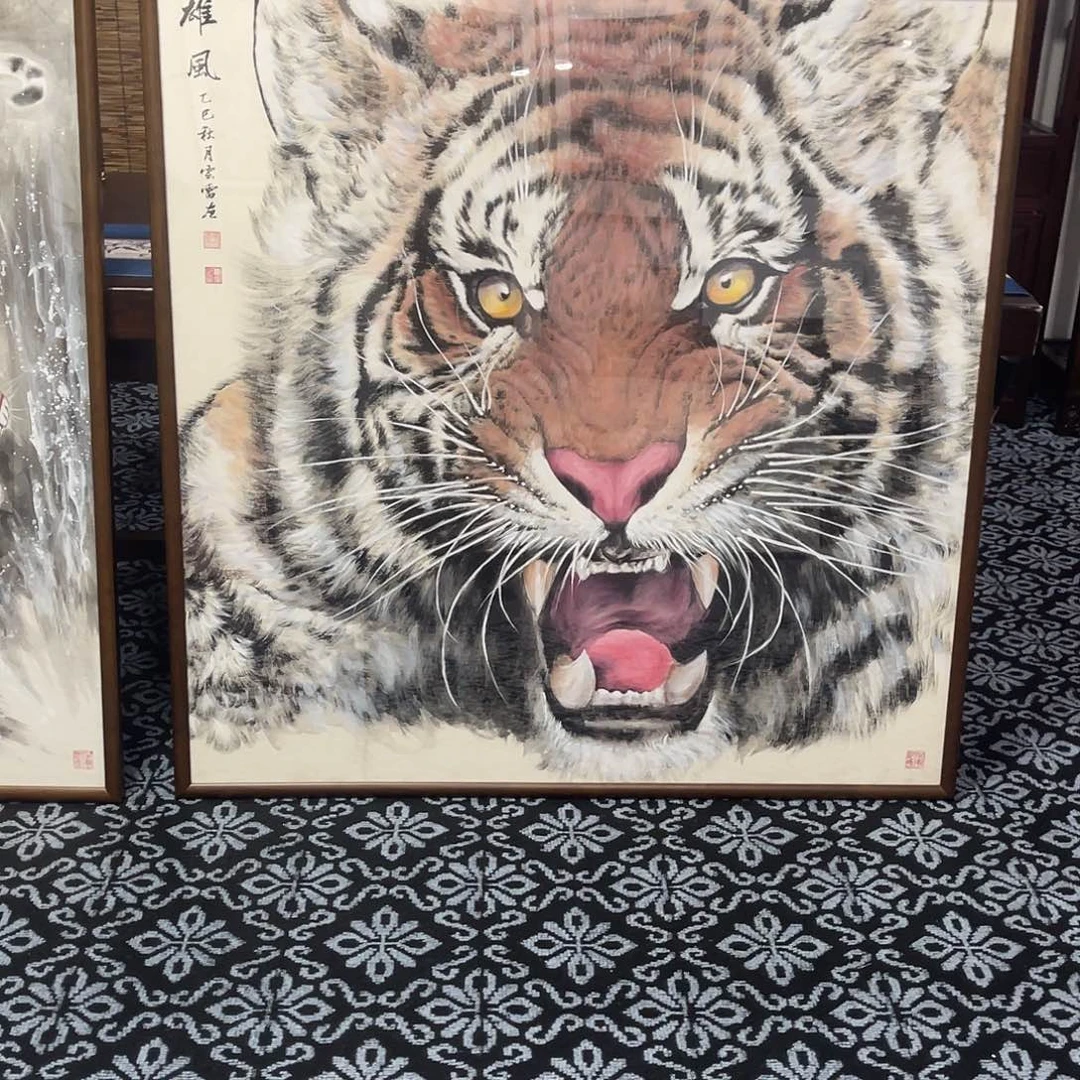 大***兵国画手绘国画虎头