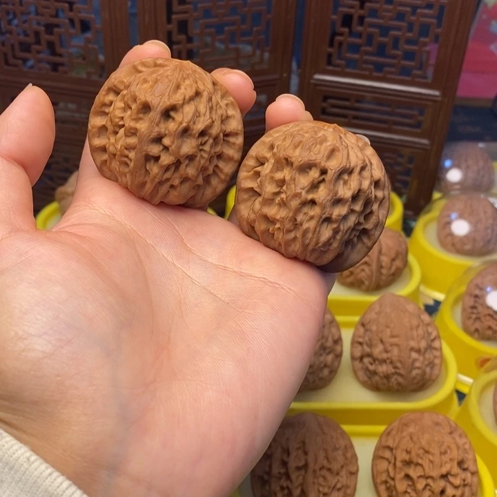 文玩核桃把件45龙脉元宝