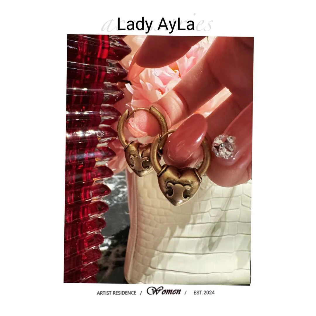 925银耳饰 凯旋门爱心灵动复古时尚耳钉AL726