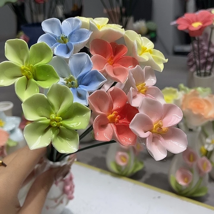 陶瓷纯手工捏花设计
