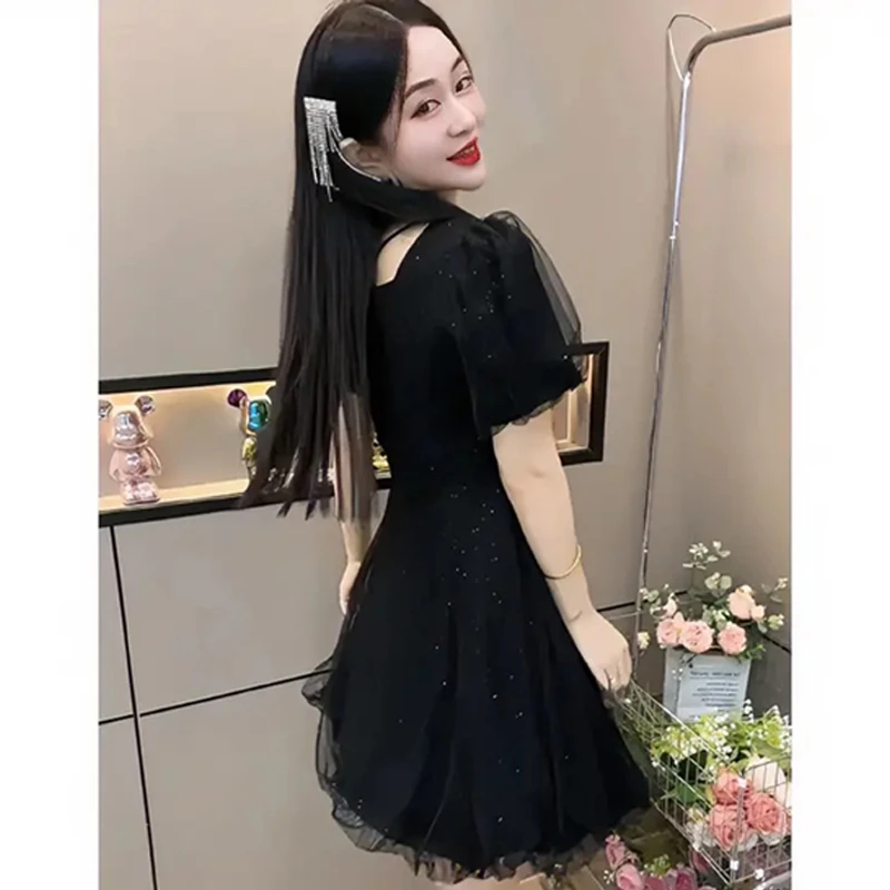 轻奢时尚洋气小众夏季连衣裙遮肚子显瘦气质设计感裙子女D1073