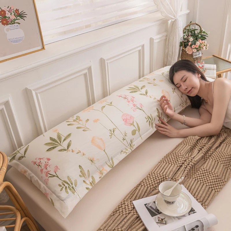 双人长枕头一体枕芯助睡眠情侣亲子1.5米1.8米长条护颈枕加长枕套
